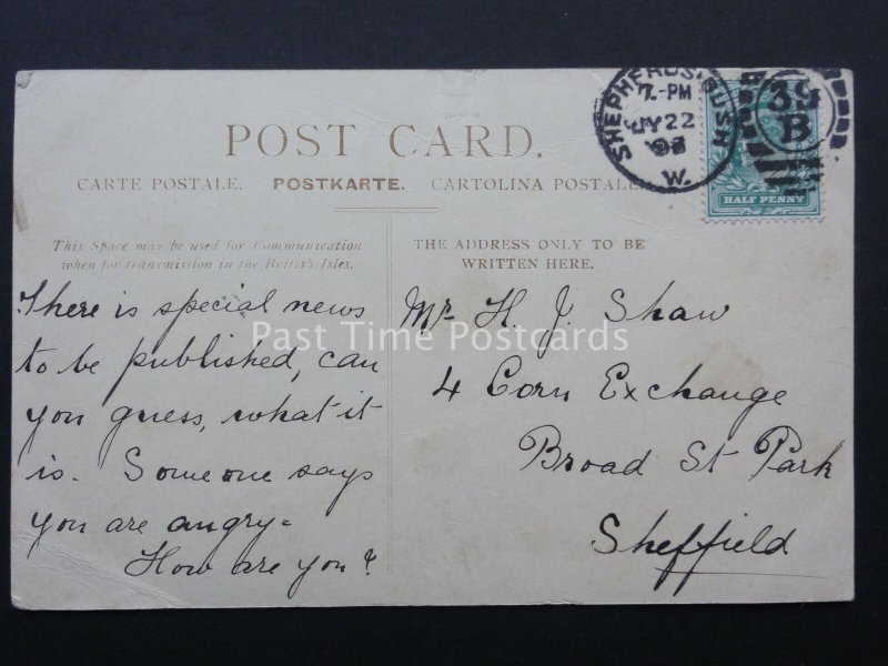 HUNTING & HOUNDS SCENE Old Song A SOUTHERLY WIND & A CLOUDY SKY..... c1903