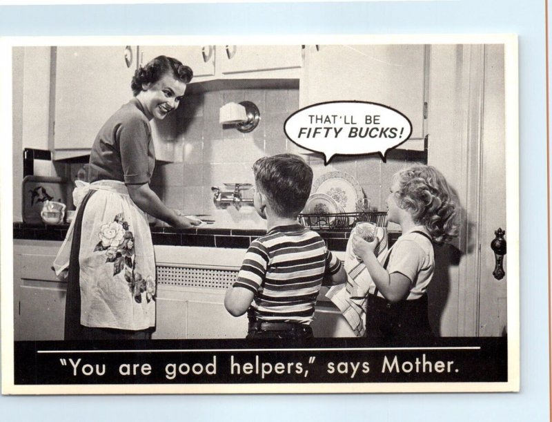 Postcard - You are good helpers, says Mother.