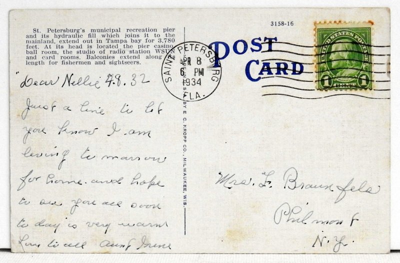 Million Dollar Recreation Pier, St. Petersburg, Florida - The Sunshine City