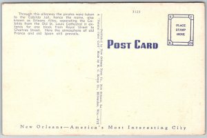 New Orleans Louisiana 1940s Postcard Pirates Alley
