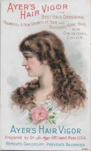 Dr J.C. Ayer & Co, Lowell, Ma Ayer's Hair Vigor Advertising Card (49382)