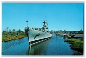 c1960's USS North Carolina Battleship From World War II Wilmington NC Postcard