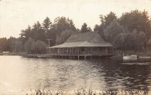 J72/ Greenville Michigan RPPC Postcard c1910 Pavilion Baldwin Lake  280