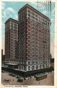 USA Rice Hotel Houston Texas Vintage Postcard 08.92