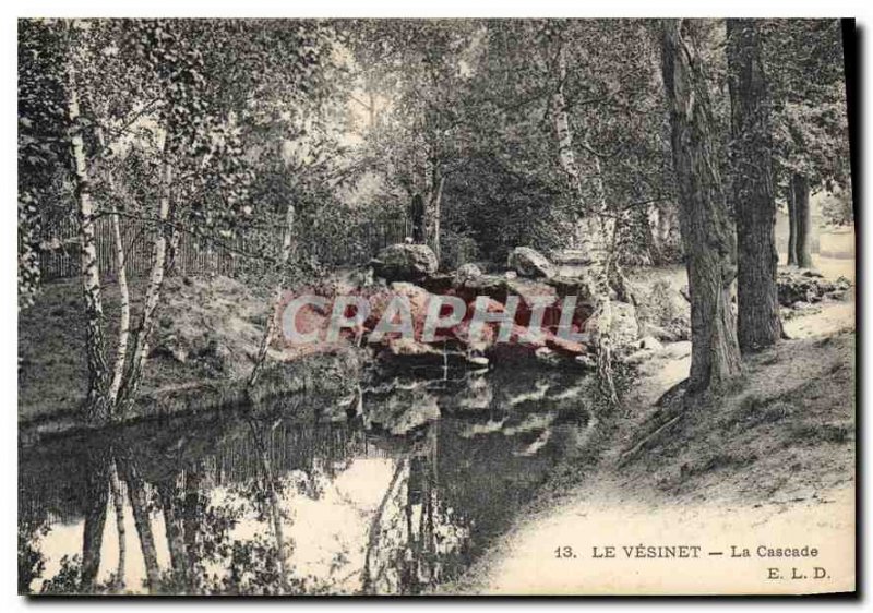 Old Postcard Le Vesinet La Cascade