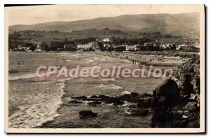 Postcard Old Lecques on waves of sea Effects on the beach