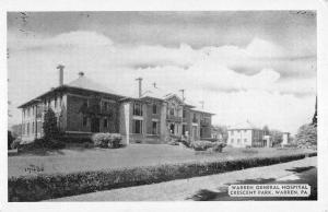Warren Pennsylvania Crescent Park General Hospital Antique Postcard K61479