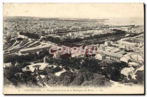 Old Postcard Cherbourg Vue Generale Taking Mountain Roule