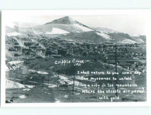 old rppc NICE VIEW Cripple Creek - Near Colorado Springs Colorado CO i8692