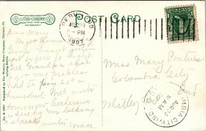 Postcard IN Monticello Tioga Dam 1907