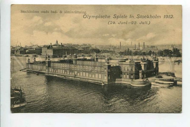 426081 SWEDEN Stockholm 1912 year Summer Olympics view postcard