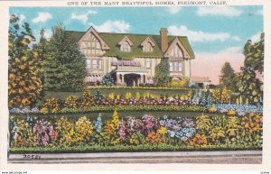 PIEDMOUNT, California, 1910-20s; One of the Many Beautiful Home, Flower Garden