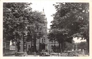 E29/ Jefferson Ohio Real Photo RPPC Postcard Ashtabula County Court House c1930s