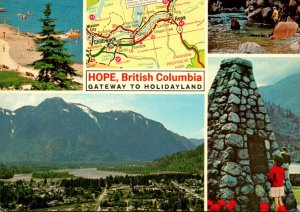 Canada British Columbia Hope Gateway To Holidayland With Map and Multi View