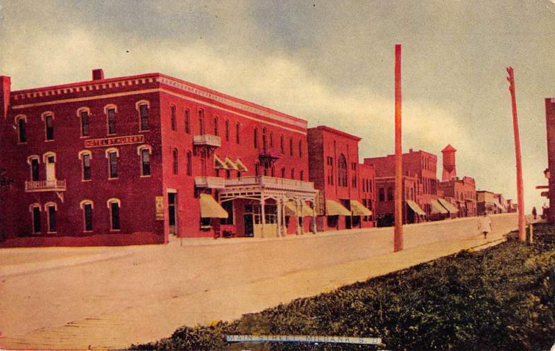 Milbank South Dakota Main Street Scene Historic Bldgs Antique Postcard K93637