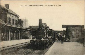 CPA VILLERS-BRETONNEUX Intérieur de la Gare (758091)