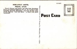 Postcard Hide-Away Motel in Provo, Utah