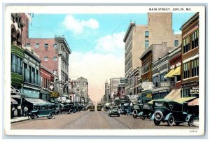 1932 Main Street Exterior Building Classic Cars Joplin Missouri Vintage Postcard