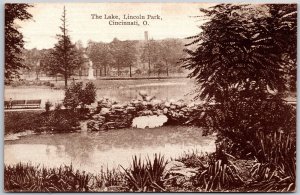 The Lake Lincoln Park Cincinnati Ohio OH Recreational Area Postcard