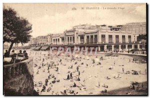 Old Postcard Biarritz La Grande Plage