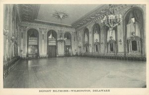 Postcard RPPC Delaware Wilmington Dupont Biltmore Hotel miller Ballroom 23-2502