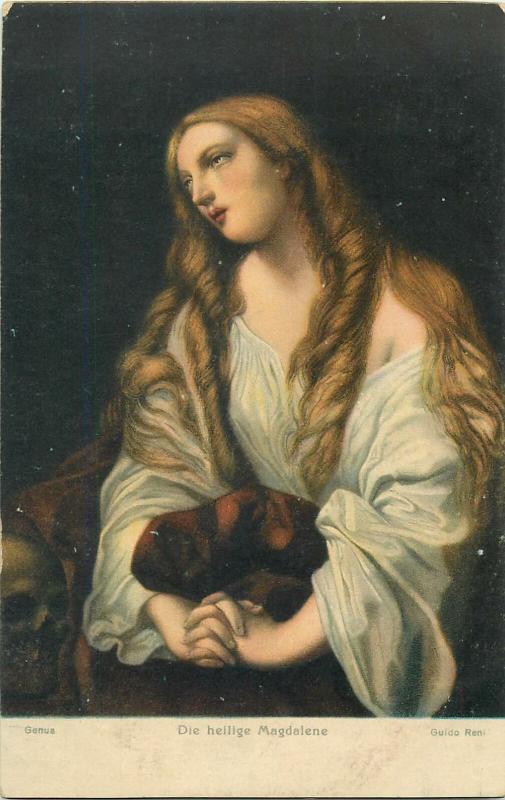 Art postcard Guido Reni - Holy Magdalena