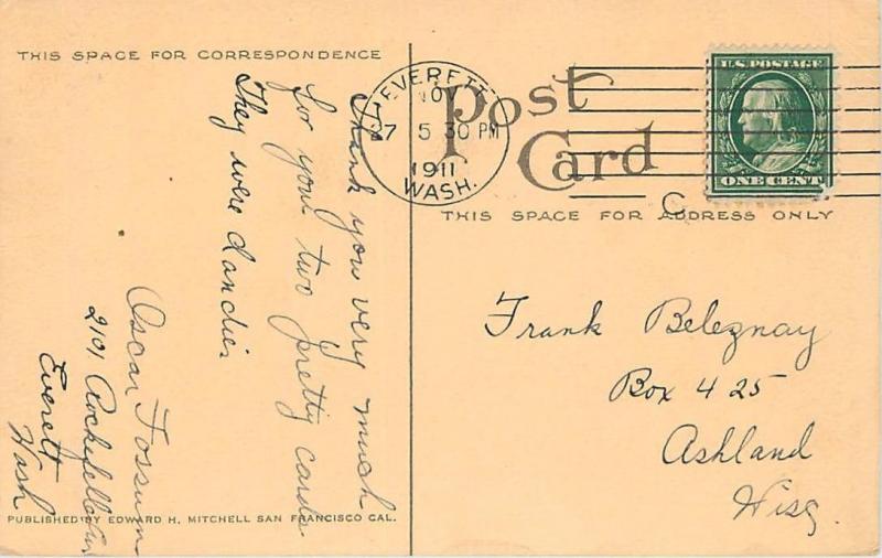 EVERETT, WA Washington      COURT HOUSE     1911    Postcard