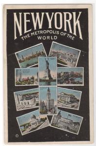 Fifth Avenue 42nd Street New York City 1920c postcard