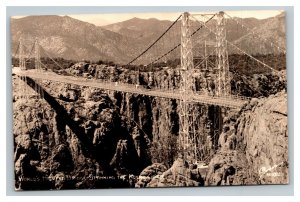 Vintage 1930's RPPC Postcard Royal Gorge Bridge Fremont County Colorado