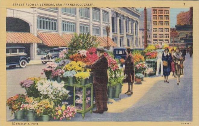 California San Francisco Street Flower Vendors