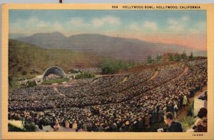 Hollywood Bowl Hollywood CA Postcard PC383