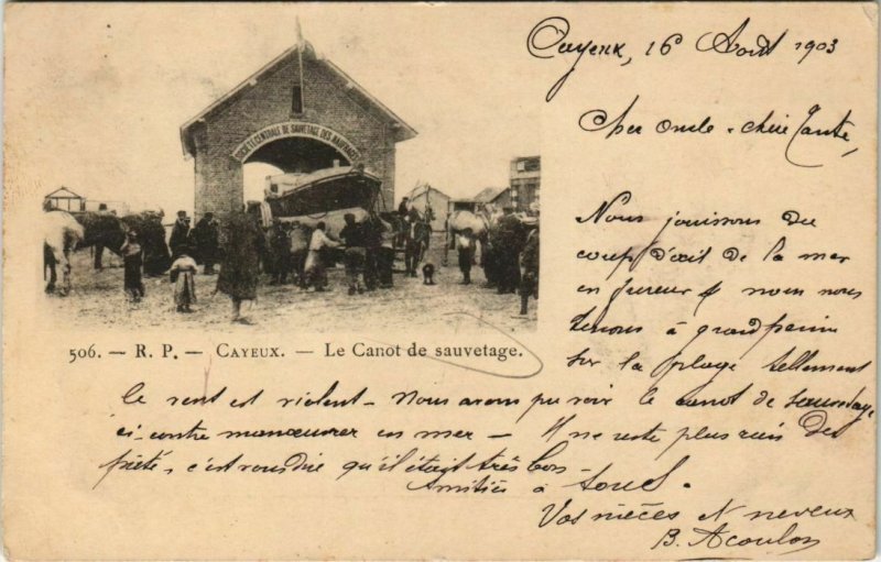 CPA CAYEUX-sur-MER Le Canot de sauvetage (809915)