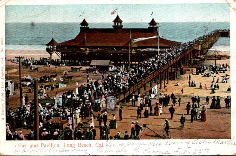 California Long Beach Pier and Pavilion 1905