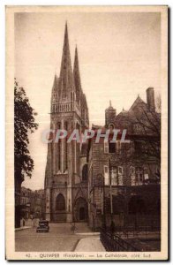 Old Postcard Quimper (Finistere) The Cathedral southern coast