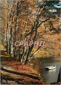 Postcard Modern Surroundings of Super Besse (Puy de Dome) Autumn at Lake Pavin