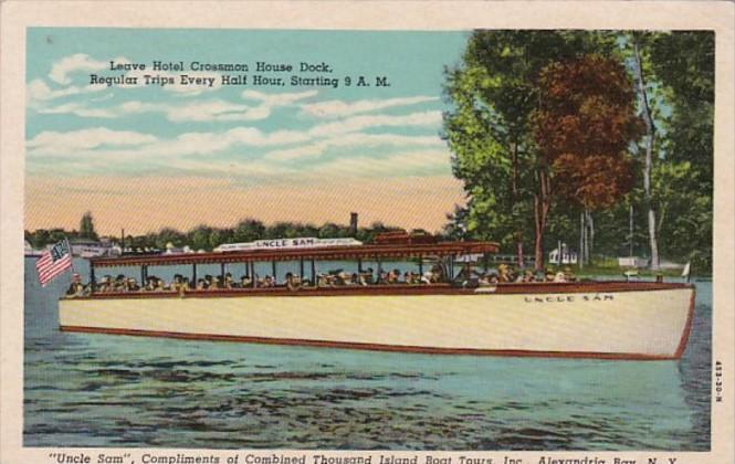 Uncle Sam Tour Boat Leaving Hotel Crossman House Dock Alexandria ...