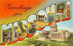 LPS15 MISSOURI LARGE BIG Letter Postcard