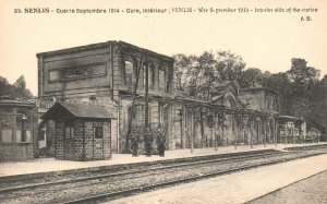 Vintage Postcard 1910's View of The Interior Side of the stallon Senlis France