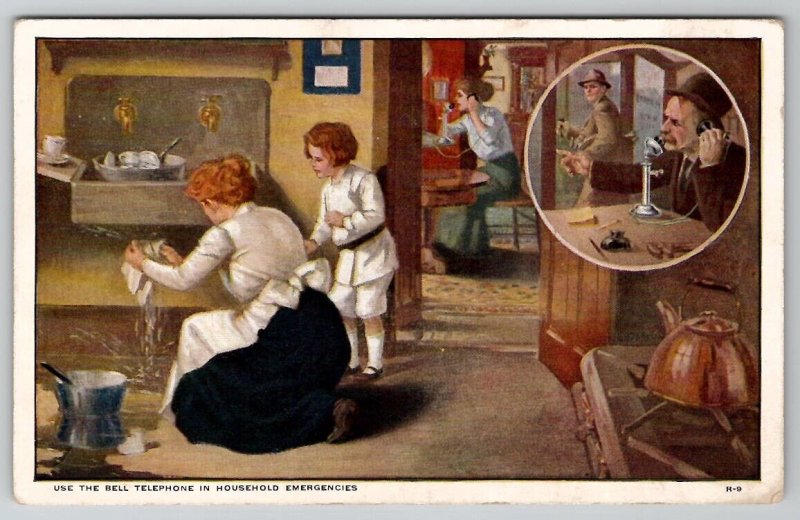 Bell Telephone Advertising for Household Emergencies Postcard A26