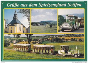 4-Views, Gruss aus dem Spielzeugland SEIFFEN, Saxony, Germany, PU-1997