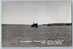 Warroad MN Postcard RPPC Photo Northernmost International Point Lake Of Woods