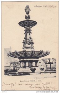 Fontaine de l'Hotel de Ville, Limoges, Haute-Vienne, France, 10-20s