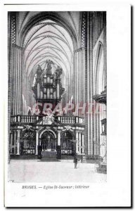 Postcard Old Bruges Church of St Savior Interior