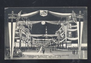 DENVER COLORADO 1913 KNIGHTS TEMPLAR TRIENNIAL CONCLAVE STREET SCENE POSTCARD