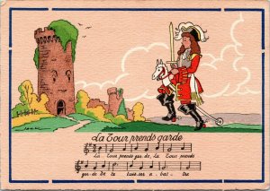 postcard french song lyric La tour prends garde - tower beware