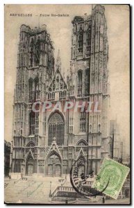 Old Postcard Brussels Eglise Ste Gudule