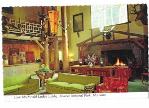 Lake McDonald Lodge Lobby Glacier National Park Montana 4 by 6