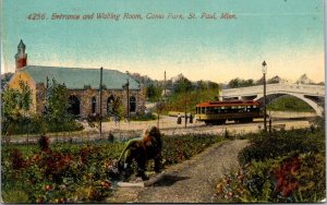 Postcard Entrance and Waiting Room, Como Park in St. Paul, Minnesota