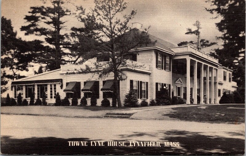 Towne Lyne House Lynnfield Massachusetts MA Postcard VTG UNP Vintage Unused 