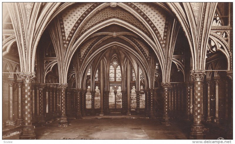 RP, Ste. Chapelle, La Crypte, PARIS, France, 1920-1940s